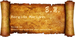 Bergida Mariann névjegykártya